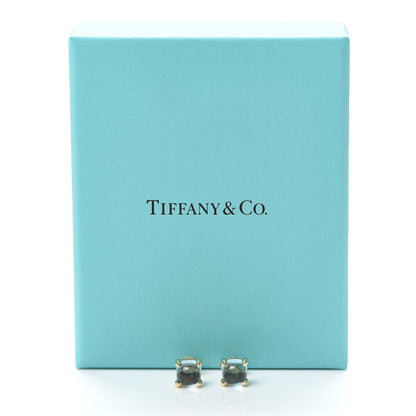 Tiffany 18K Yellow Gold Blue Topaz Paloma Picasso Sugar Stacks Earrings 6 of 6