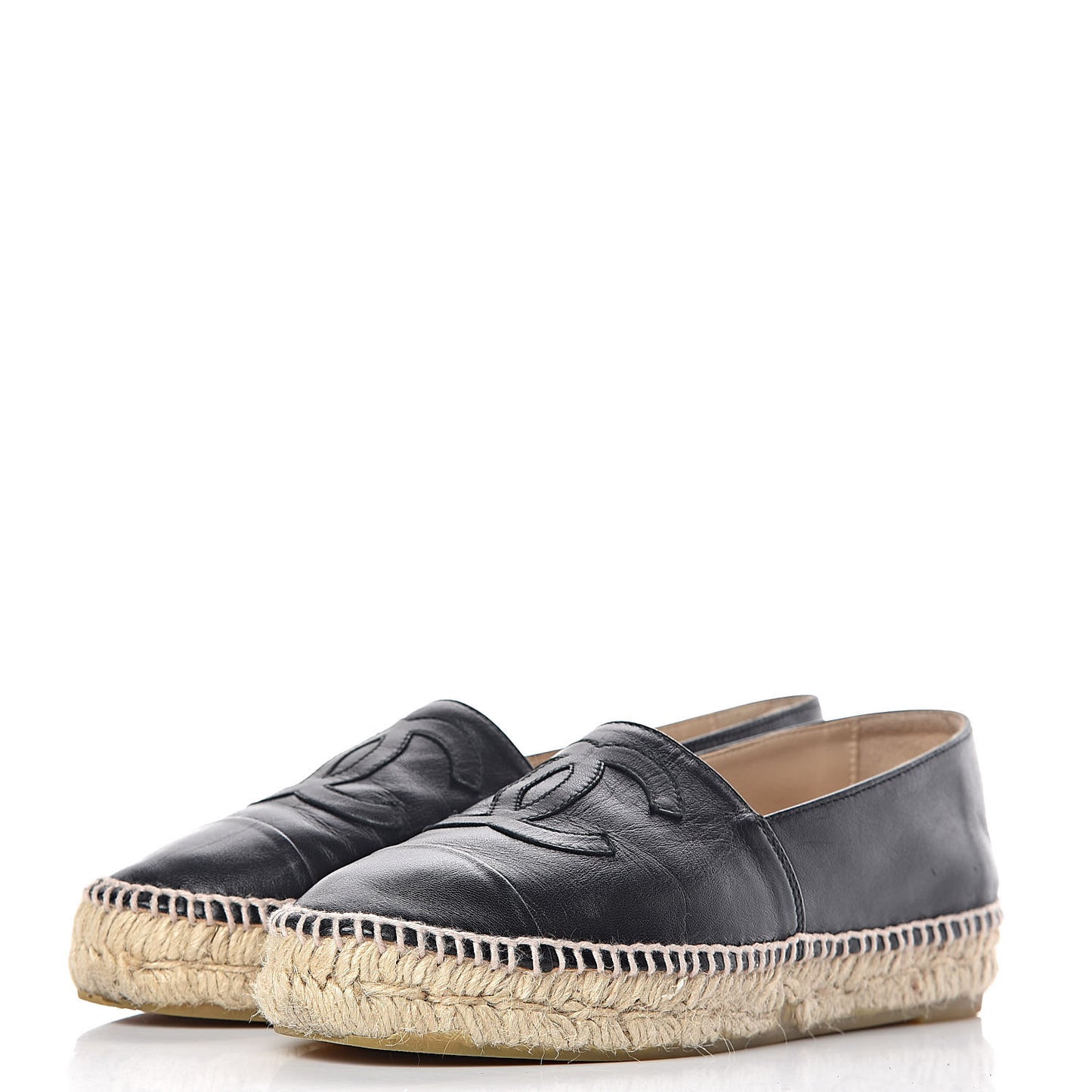 Lambskin CC Espadrilles 36 Black