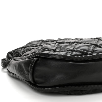 Chanel Quilted Lambskin Hidden Chain Hobo Black 9 of 10