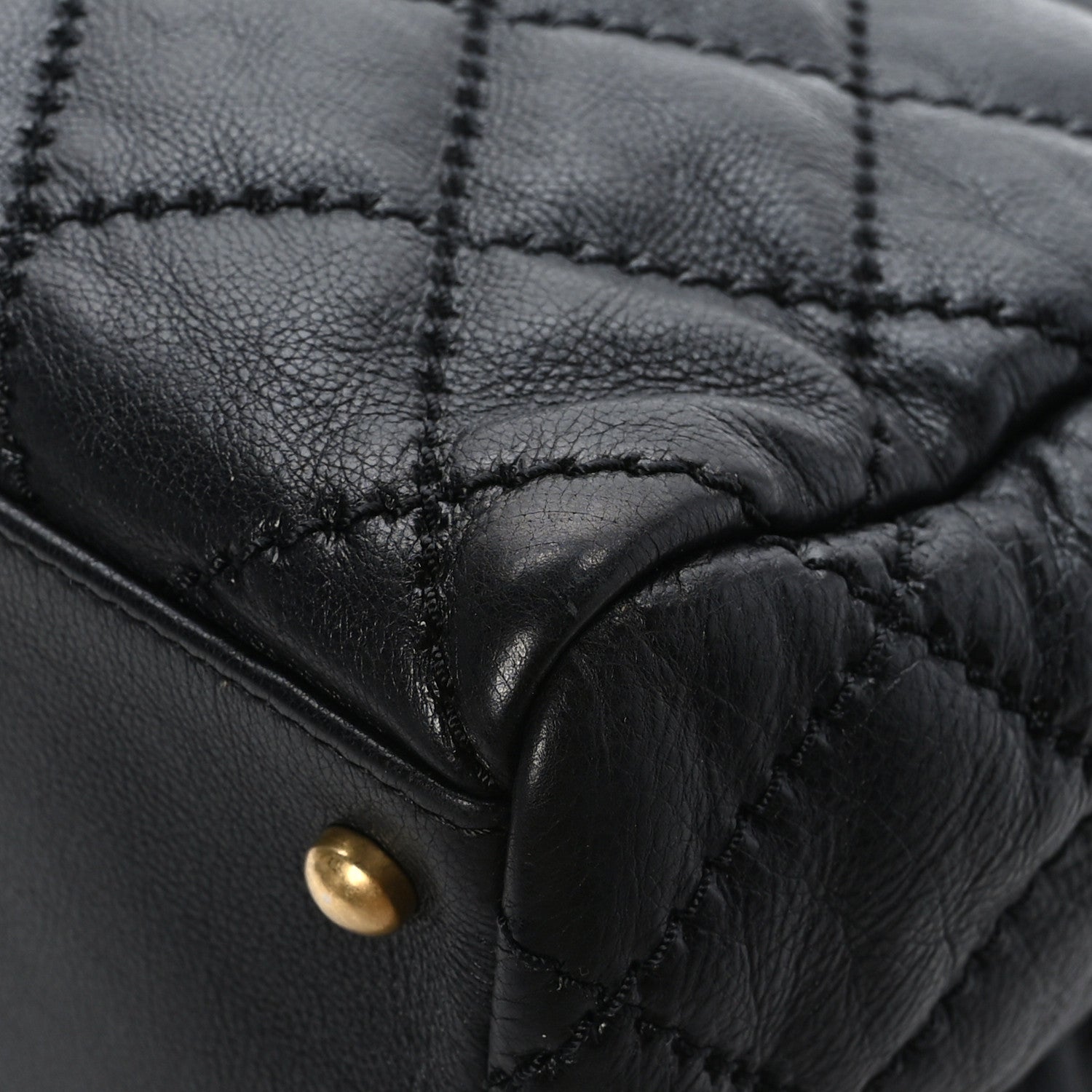 Chanel Calfskin Stitched Large Retro Chain Tote Black 12 of 12