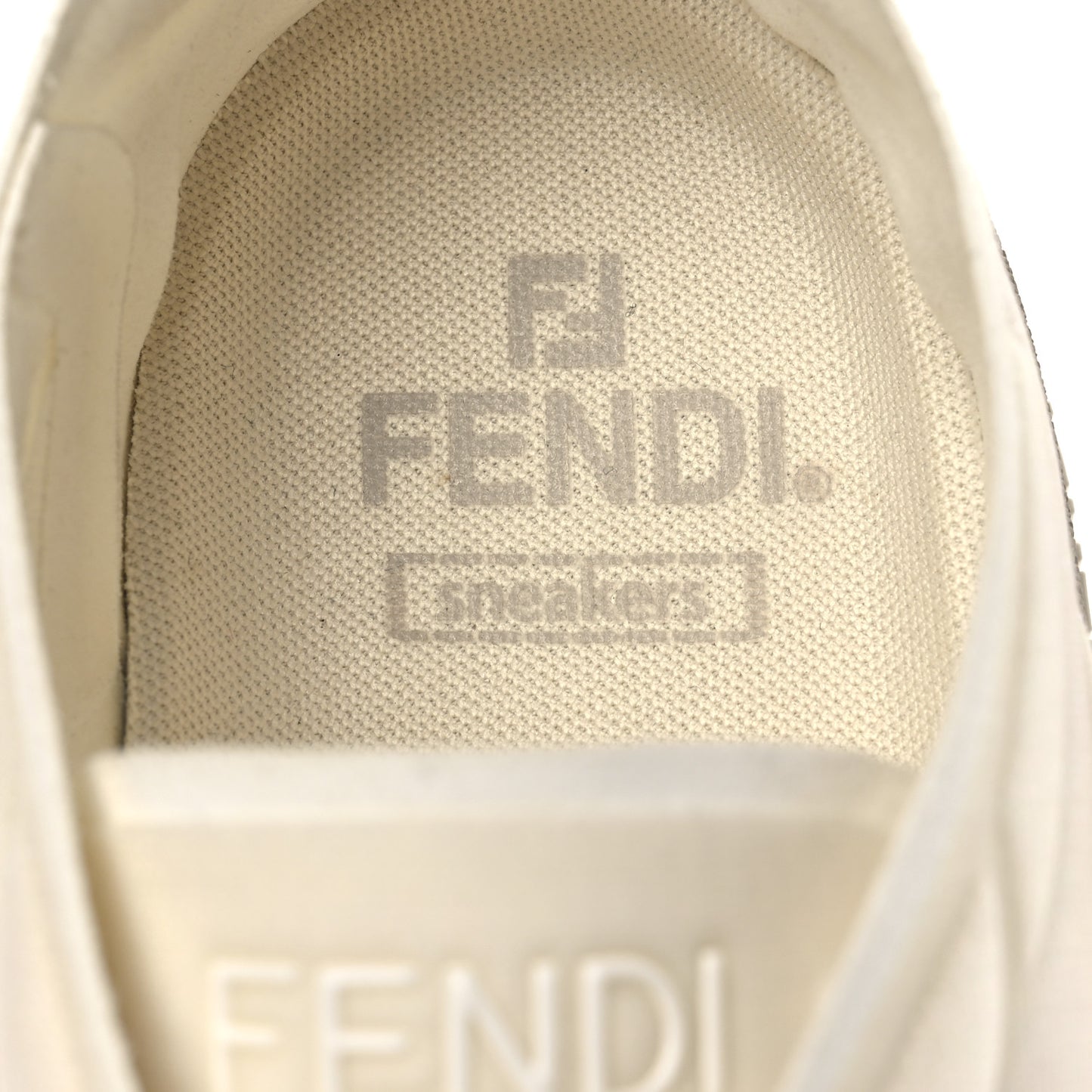 Fabric Mesh Fendi Match Low Top Sneakers 40 White