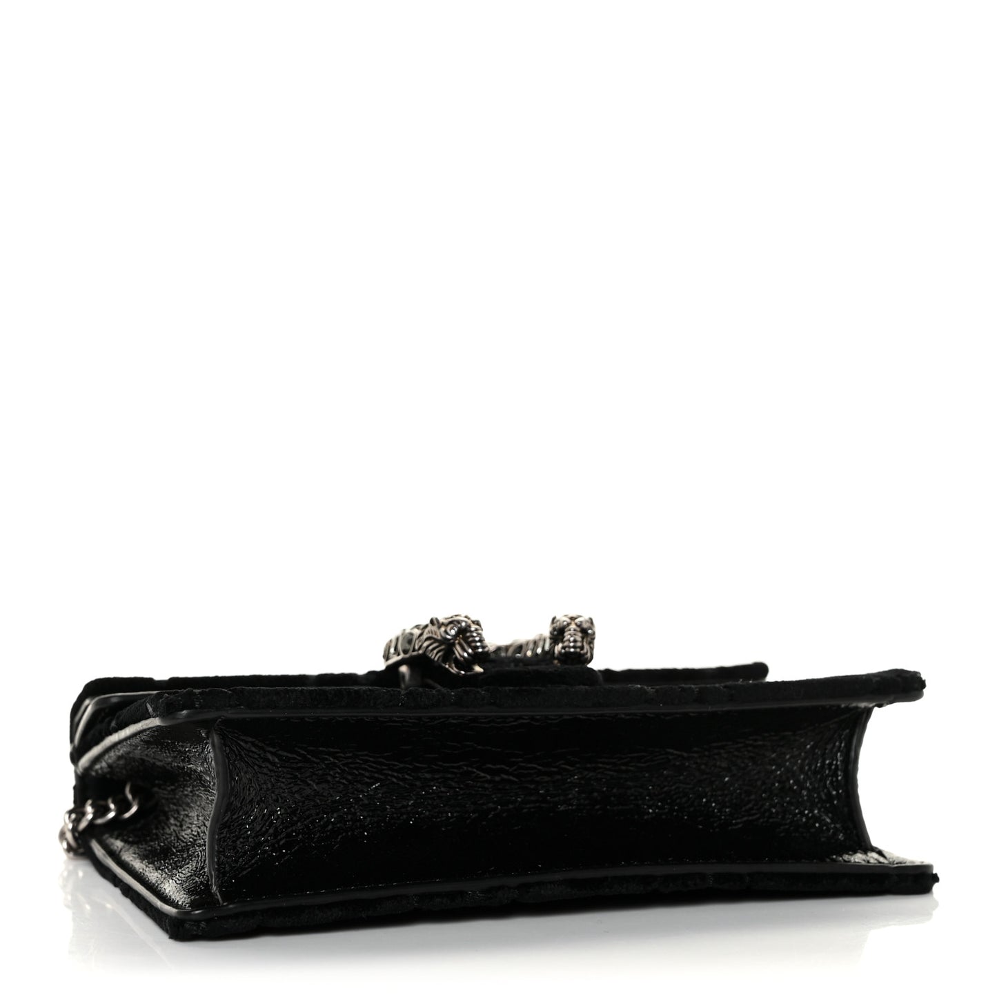Velvet GG Monogram Super Mini Dionysus Shoulder Bag Black