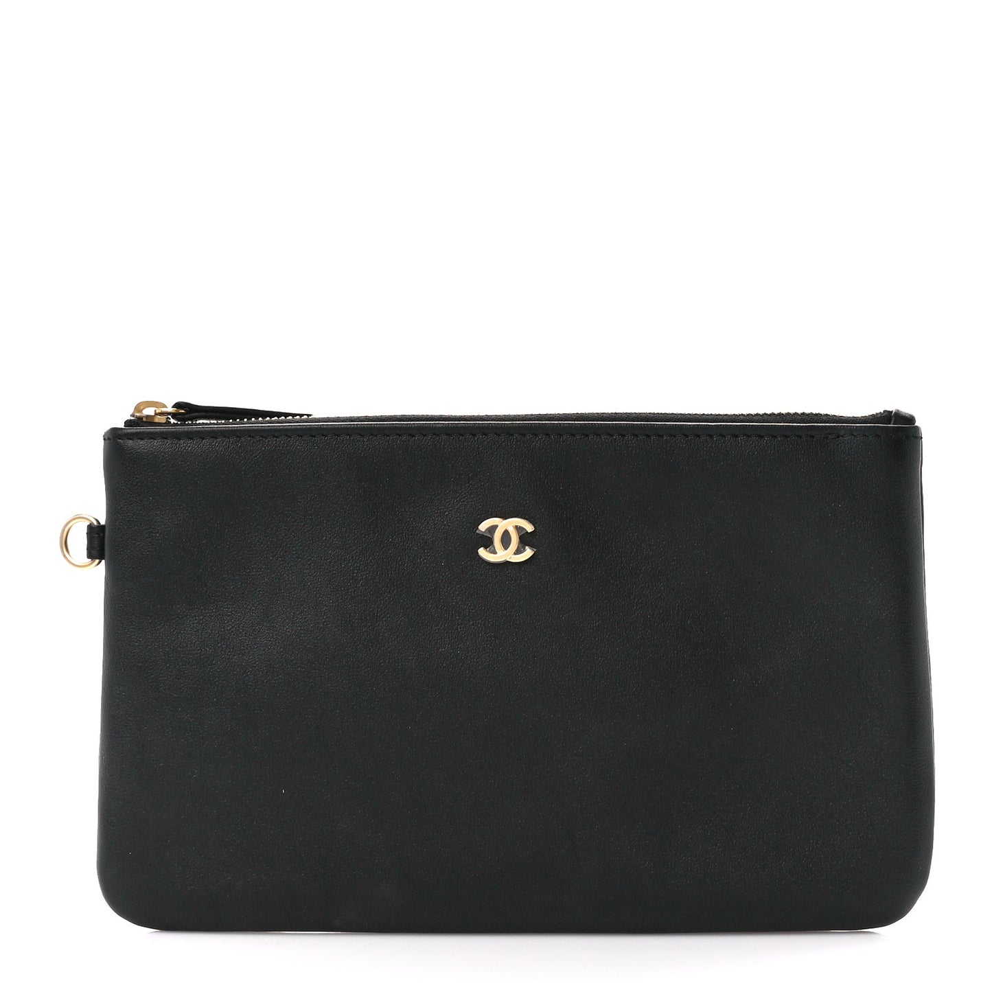 Shiny Calfskin Chanel 22 Removable Pouch Black