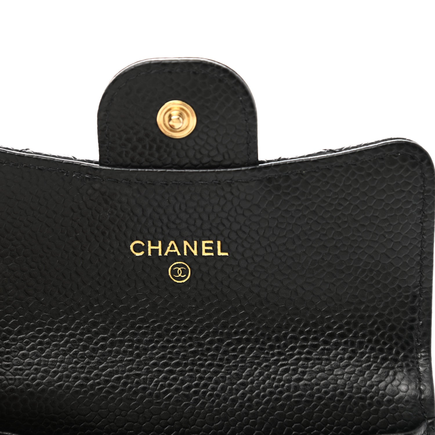 Chanel Caviar Quilted Flap Card Holder Wallet Black 7 of 10