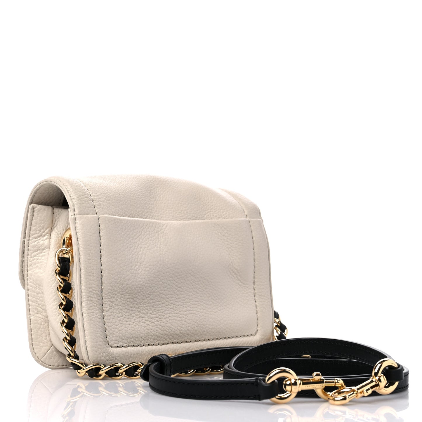 Calfskin Mini Cushion Bag White