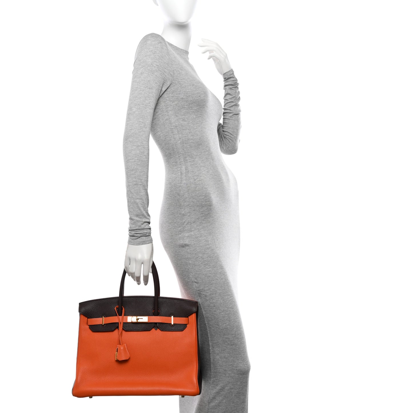 Togo Bi-Color Birkin 35 Chocolate Orange