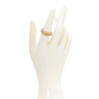 Cartier 18K Pink Yellow White Gold 7 Band Trinity Ring 54 7 2 of 5