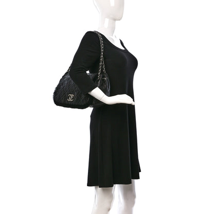 Chanel Lambskin Shearling CC Flap Bag Black 2 of 9