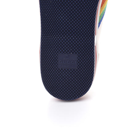 Gucci Suede Rainbow Womens G74 Sneakers 37 White 6 of 9