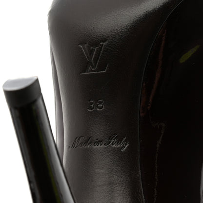 Louis Vuitton Patent Calfskin Oh Really Peep Toe Pumps 38 Amarante 8 of 8