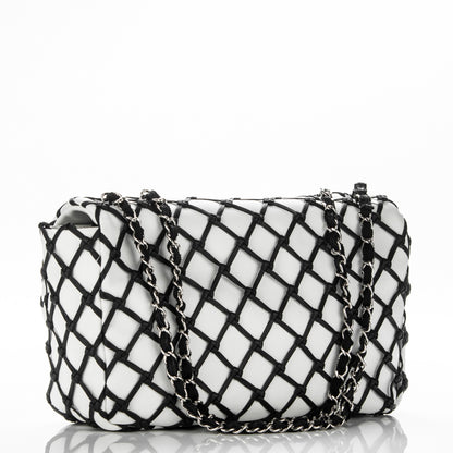 Chanel Lambskin Jumbo Canebiers Net Flap White 3 of 7