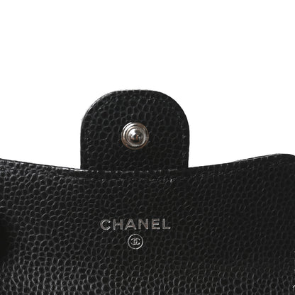 Chanel Caviar Quilted Flap Card Holder Wallet Black 6 of 9