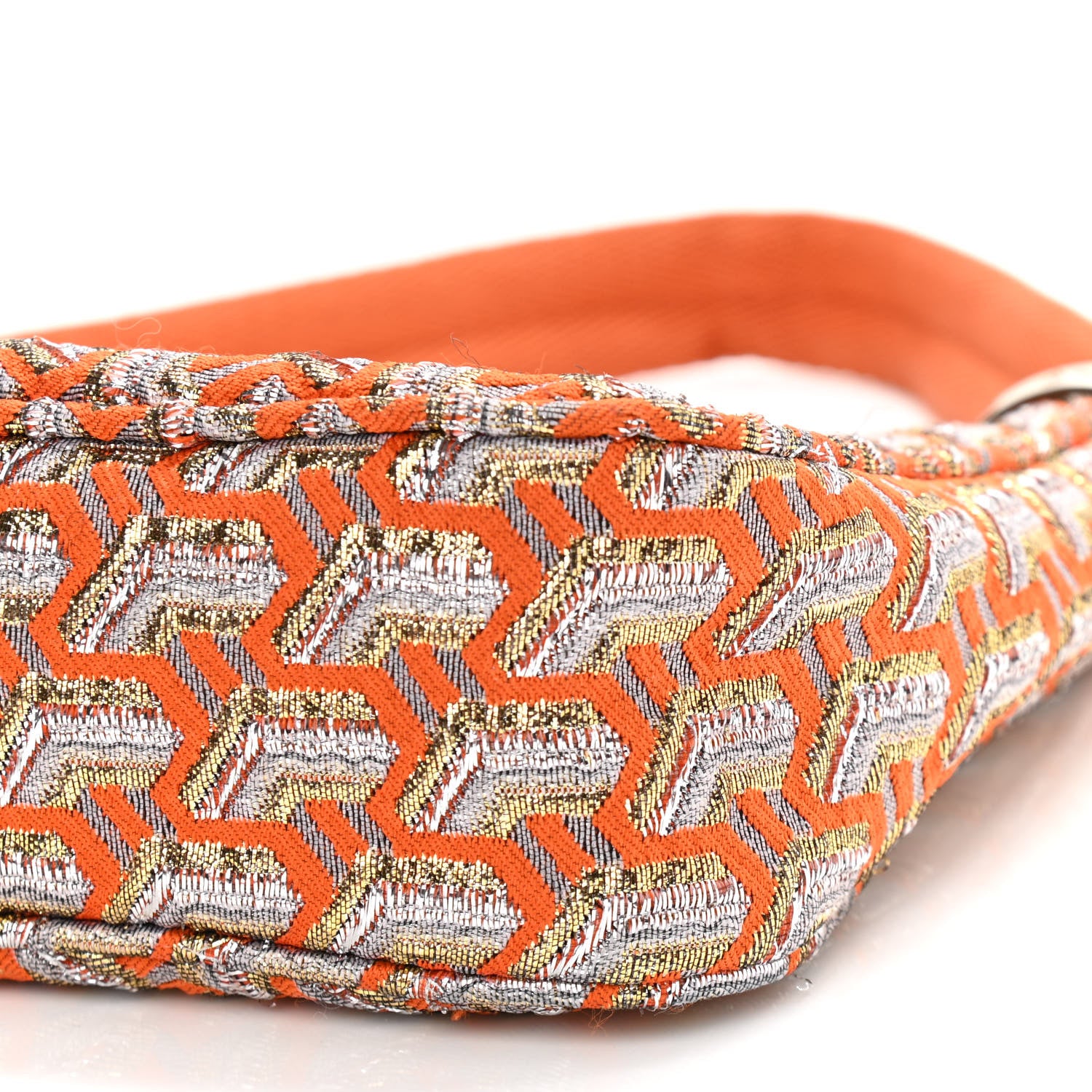Prada Broccato Mini Re-Edition 2000 Bag Arancio Twist 10 of 12