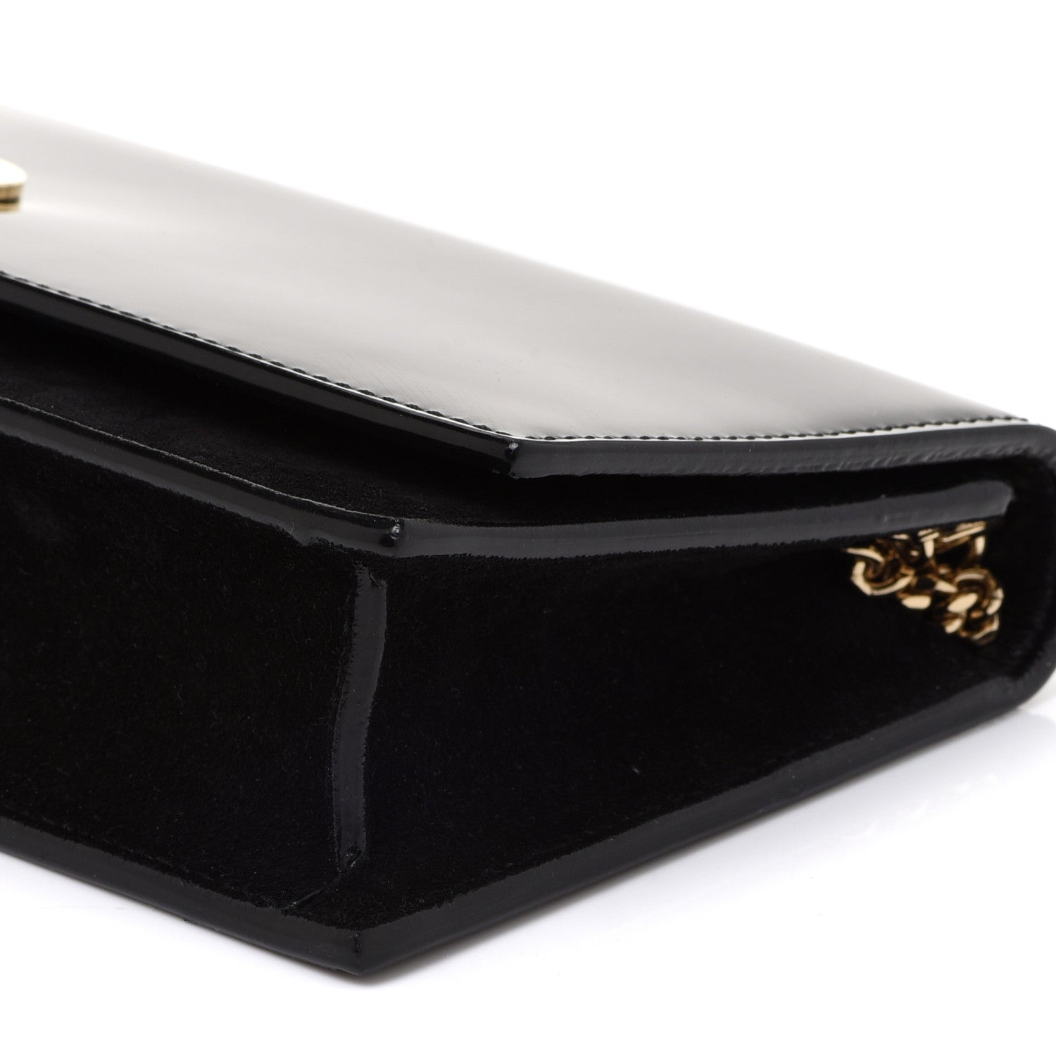 Jimmy Choo Patent Suede Fie Clutch Black 8 of 9