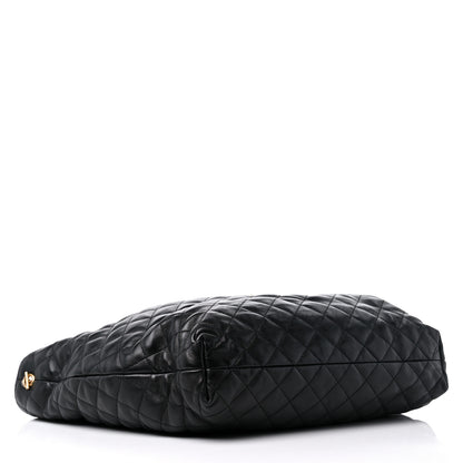 Saint Laurent Lambskin Quilted Maxi Icare Shopping Tote Black 5 of 10
