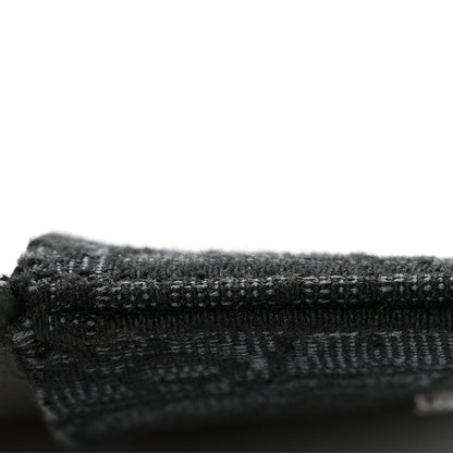 Christian Dior Oblique Jacquard Grained Calfskin Card Holder Black 9 of 10