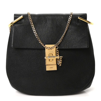 Chloe Grained Lambskin Drew Shoulder Bag Black 1 of 10