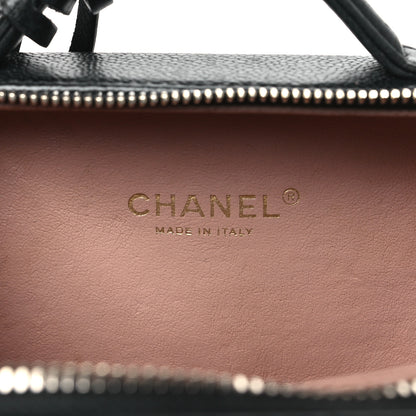 Chanel Caviar Quilted Small CC Filigree Vanity Case Black 5 of 12