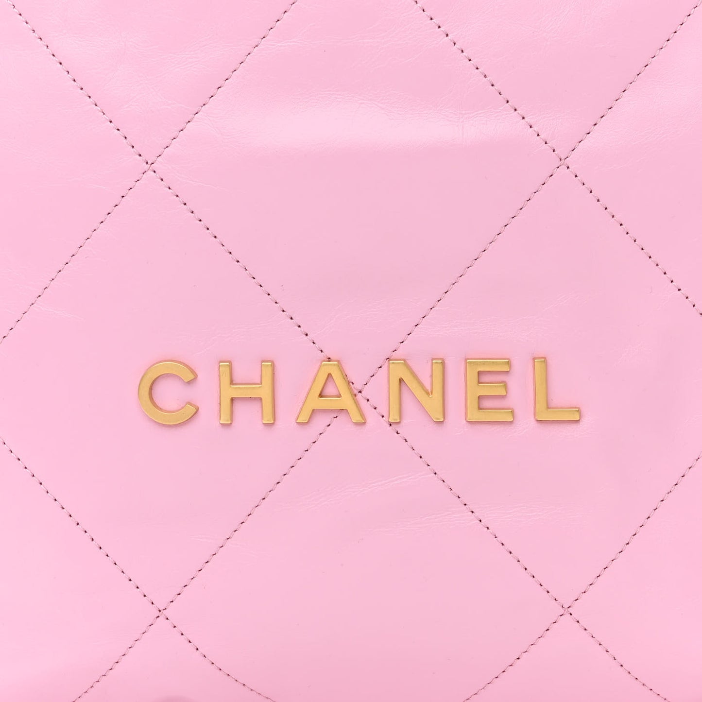 Shiny Calfskin Quilted Chanel 22 Backpack Lilac
