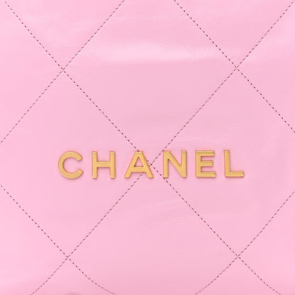 Chanel Shiny Calfskin Quilted Chanel 22 Backpack Lilac 8 of 10