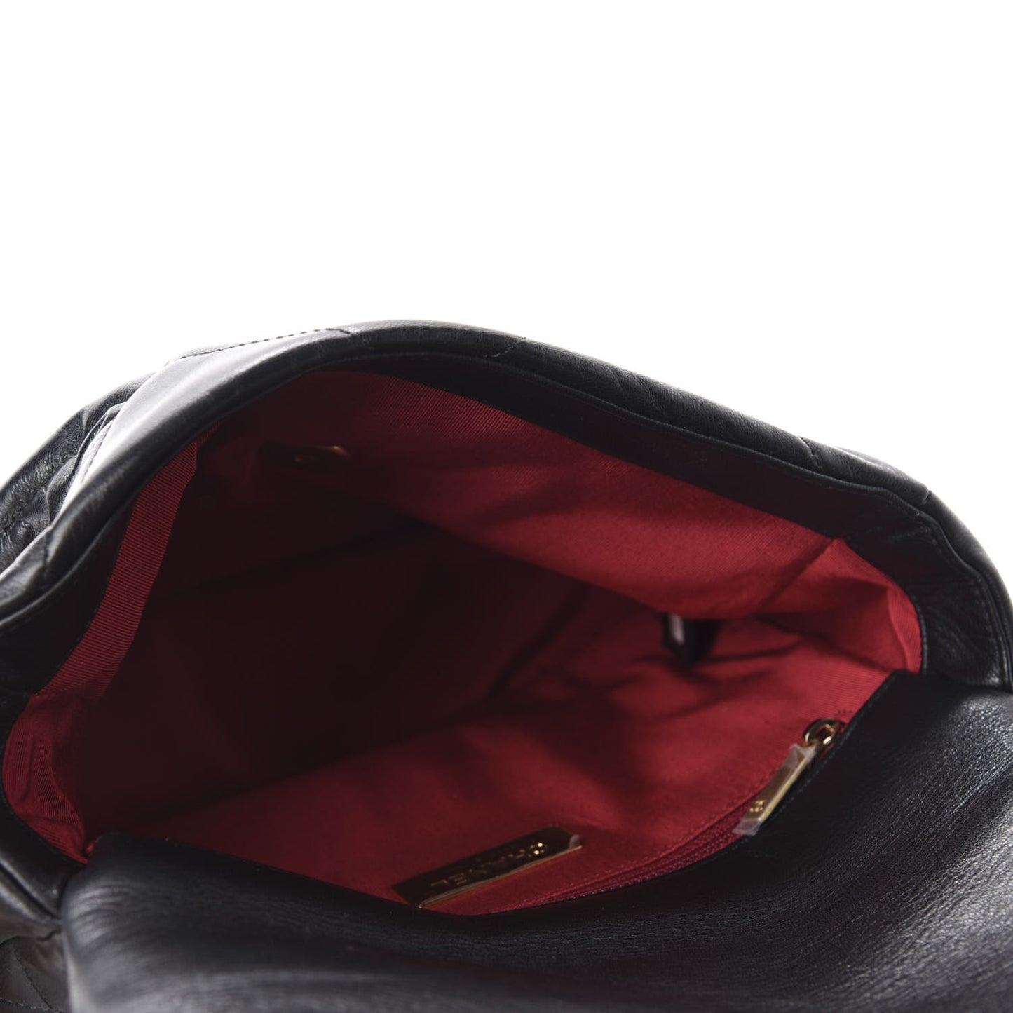 Goatskin Quilted Medium 19 Flap Black