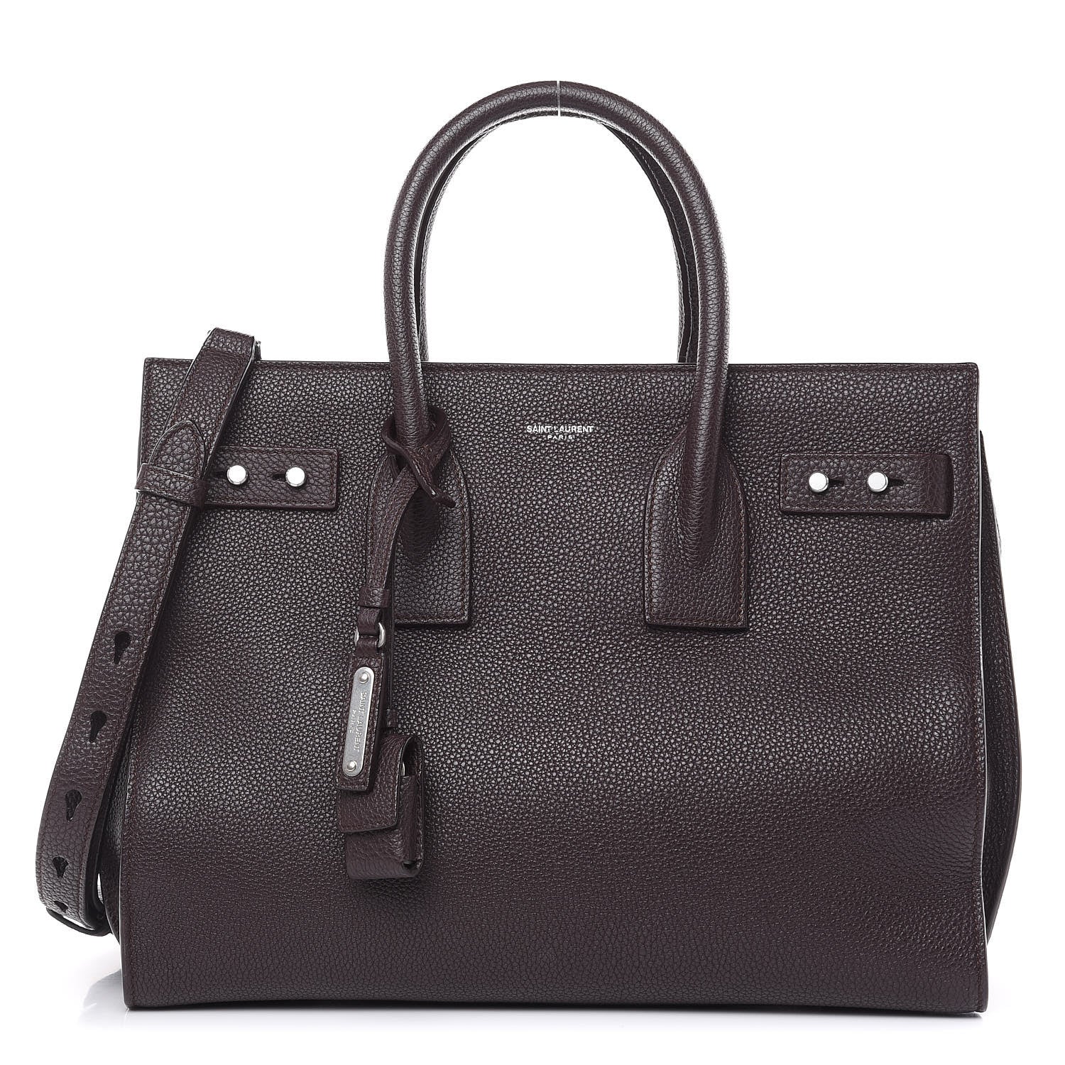 Saint Laurent Grained Calfskin Small Supple Sac De Jour Armaranto 1 of 14