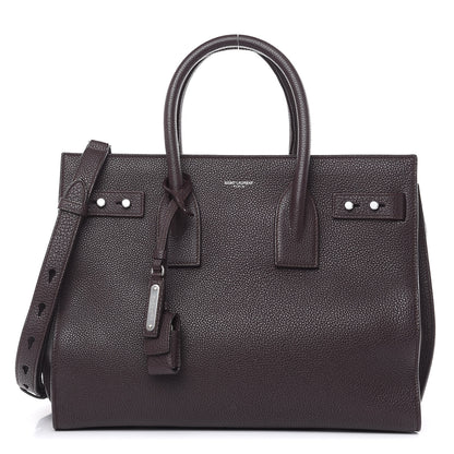 Saint Laurent Grained Calfskin Small Supple Sac De Jour Armaranto 1 of 14