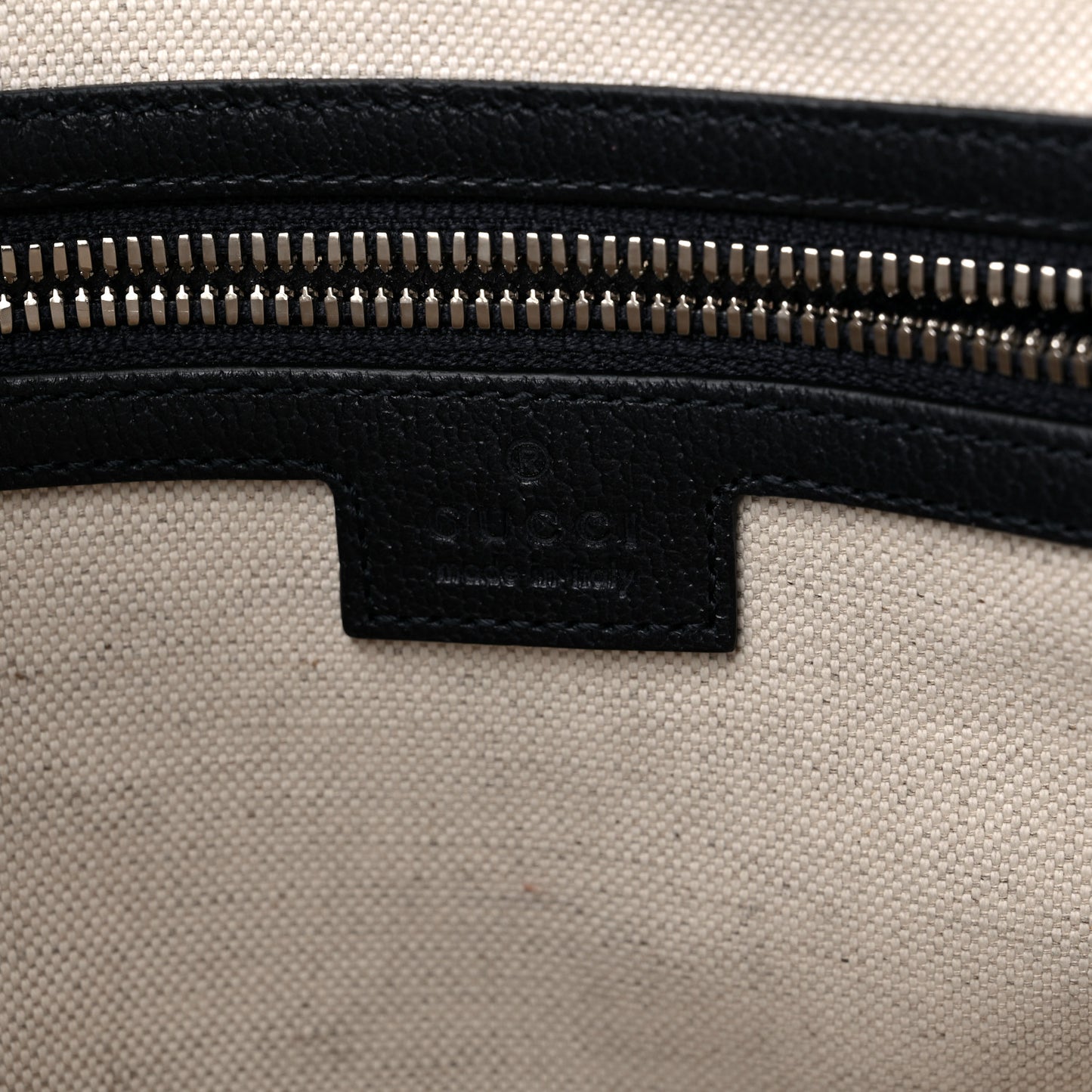 GG Supreme Monogram Textured Dollar Calfskin Web Small Ophidia Half Moon Hobo Beige Blue