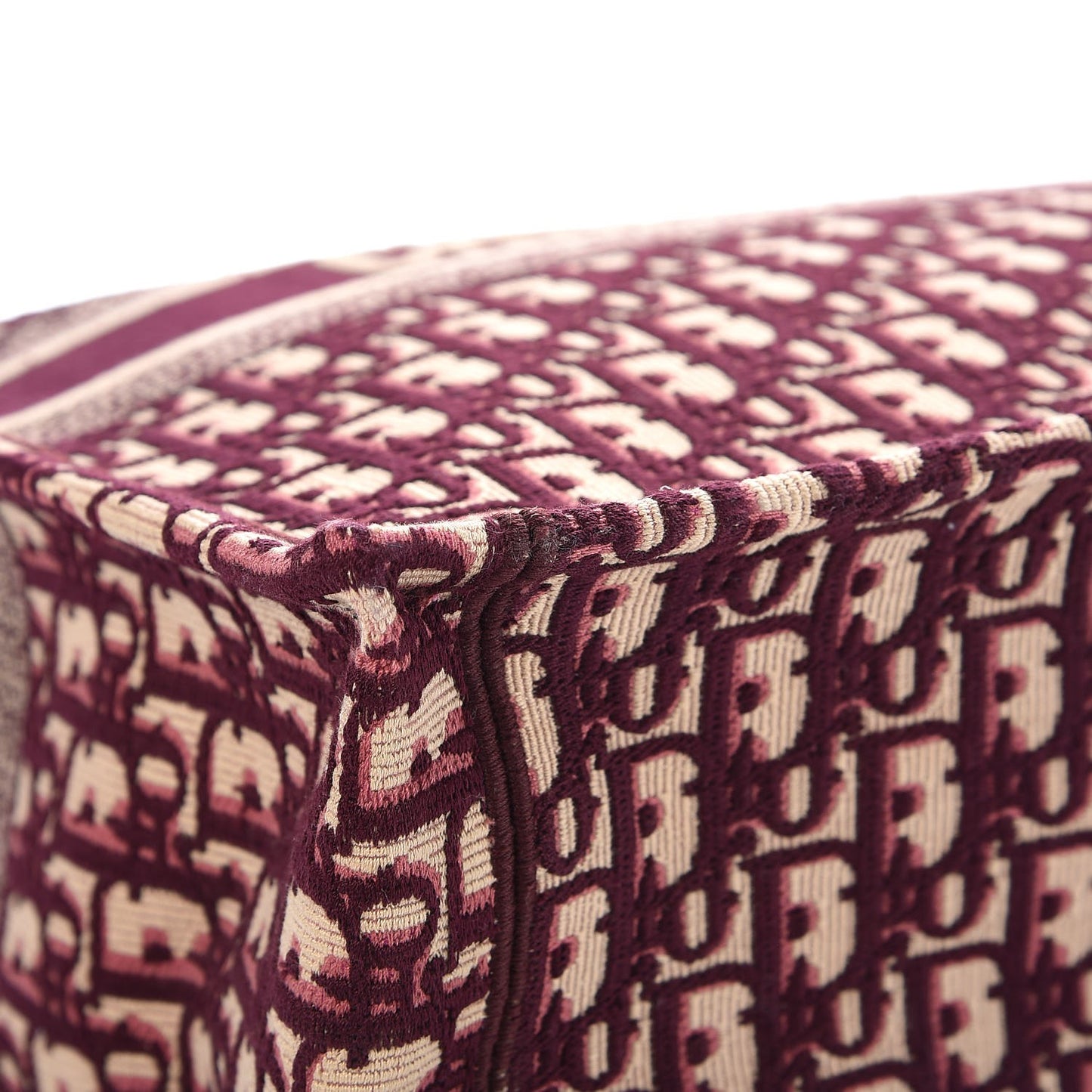 Oblique Large Book Tote Burgundy Multicolor