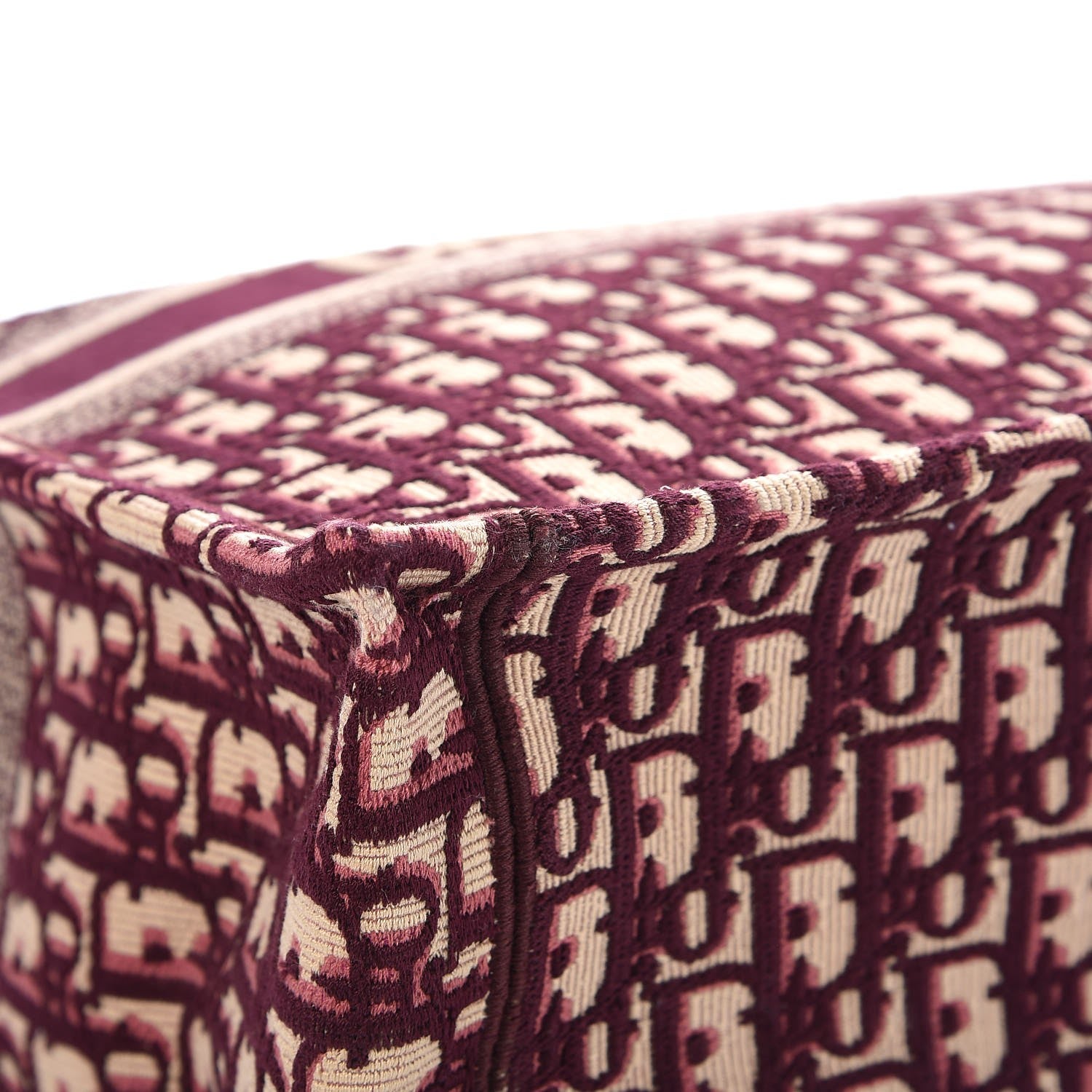 Christian Dior Oblique Large Book Tote Burgundy Multicolor 9 of 12