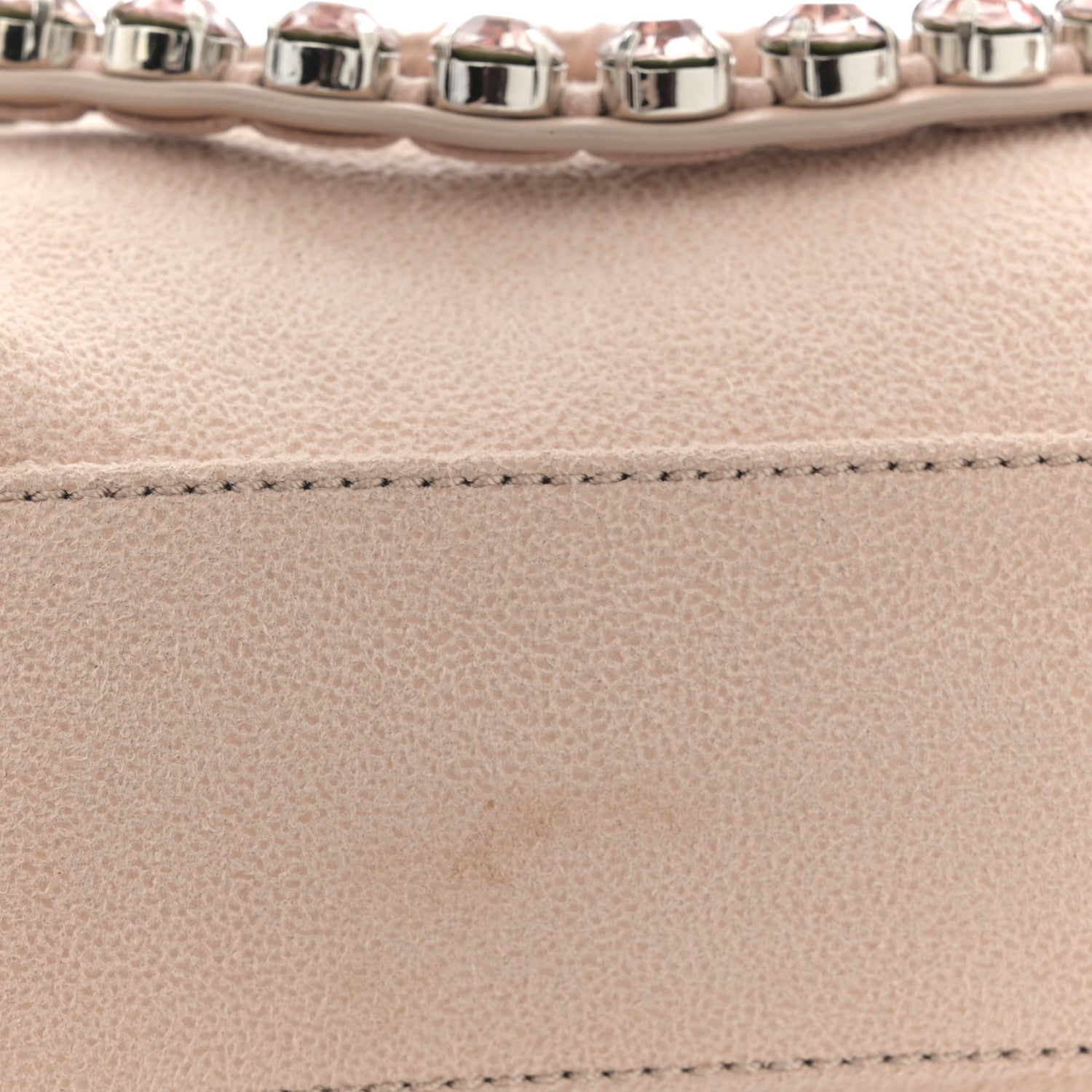 Stella McCartney Shaggy Deer Mini Fold Over Falabella Crystal Crossbody Blush Nude 10 of 10
