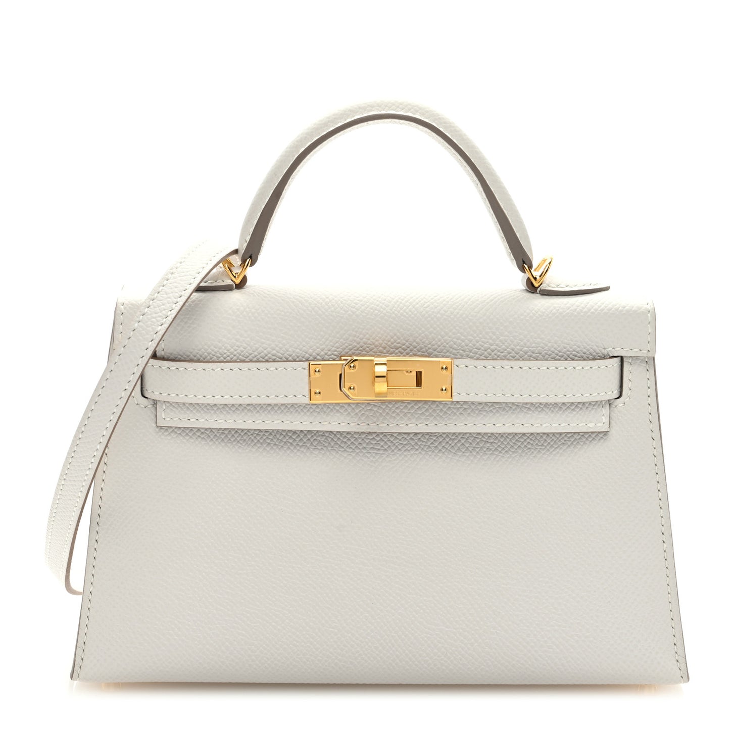 Epsom Mini Kelly Sellier 20 Gris Pale