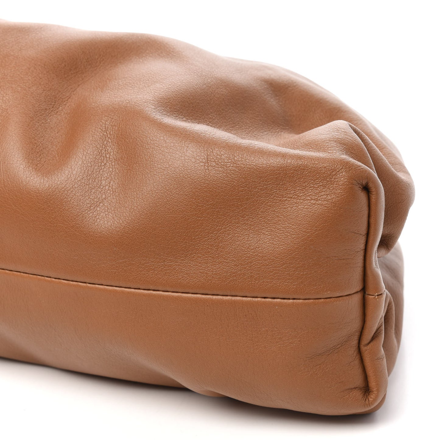 Smooth Butter Calf The Pouch Oversized Clutch Cammello