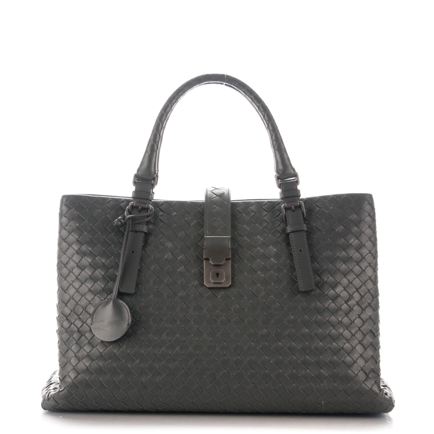 Bottega Veneta Nappa Intrecciato Medium Roma Tote Charcoal 1 of 8