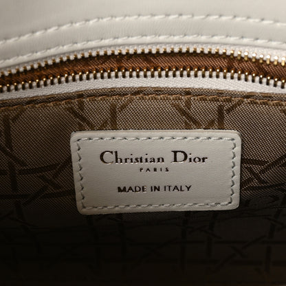 Christian Dior Lambskin Cannage Small My ABCDior Lady Dior White 6 of 11