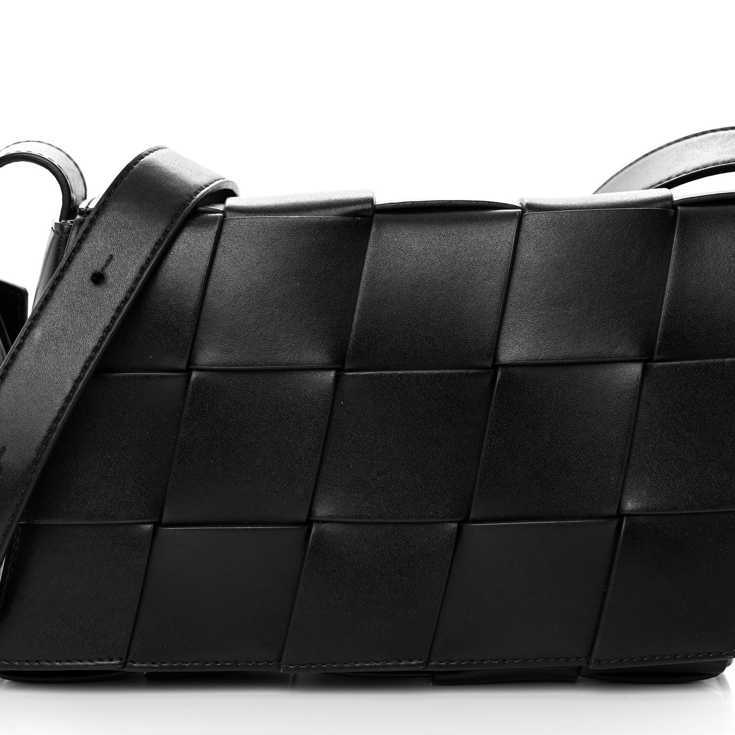 Bottega Veneta Lambskin Maxi Intrecciato Speed Cassette Crossbody Bag Black 7 of 9