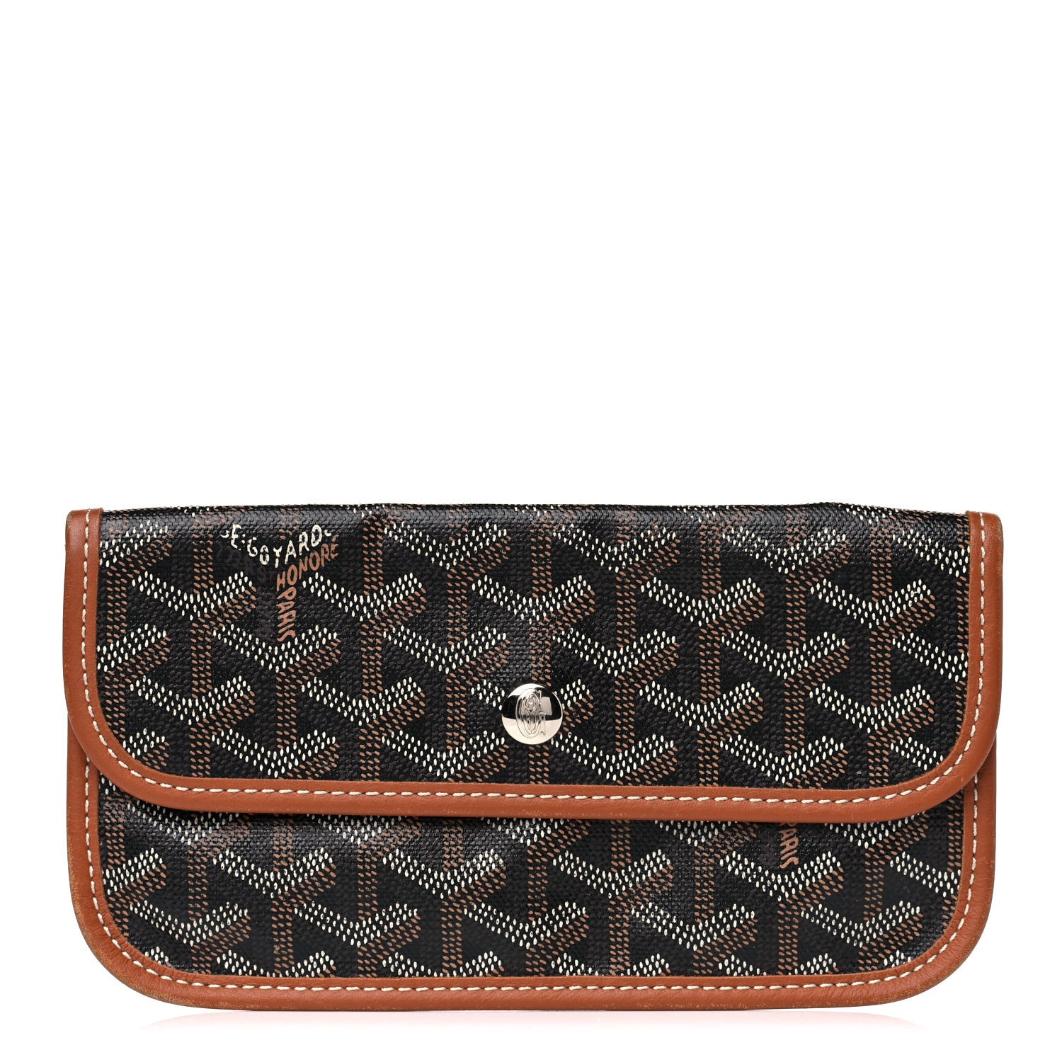 Goyard Goyardine Pouch Black Gold 1 of 14