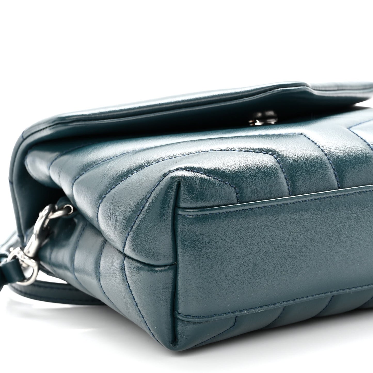 Calfskin Y Quilted Monogram Toy Loulou Satchel Dark Green