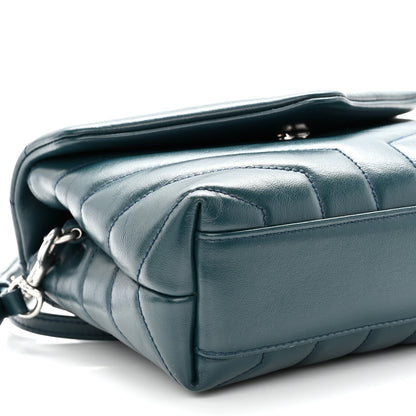 Saint Laurent Calfskin Y Quilted Monogram Toy Loulou Satchel Dark Green 8 of 11