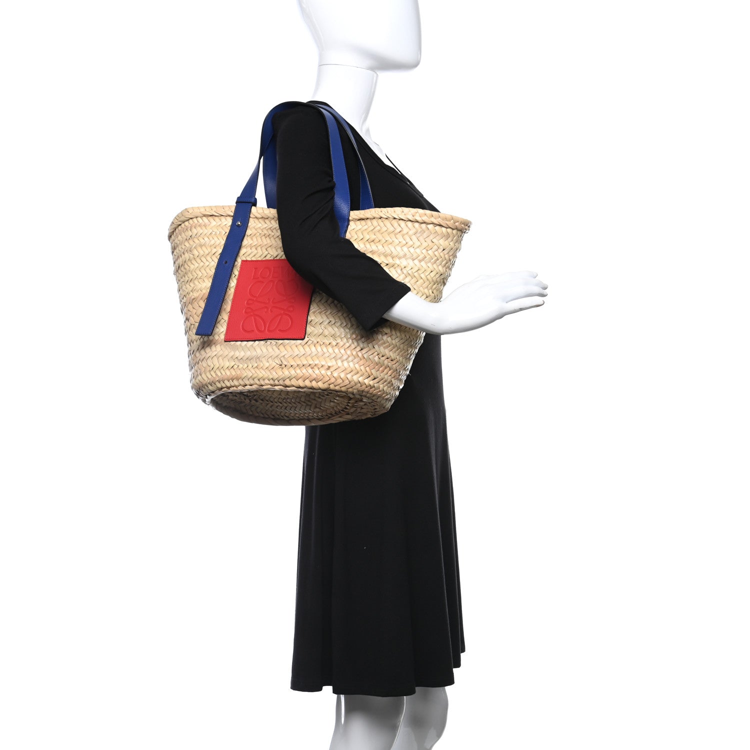 Loewe Raffia Basket Tote Bag Cream Multi 2 of 10