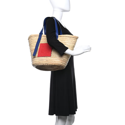 Loewe Raffia Basket Tote Bag Cream Multi 2 of 10