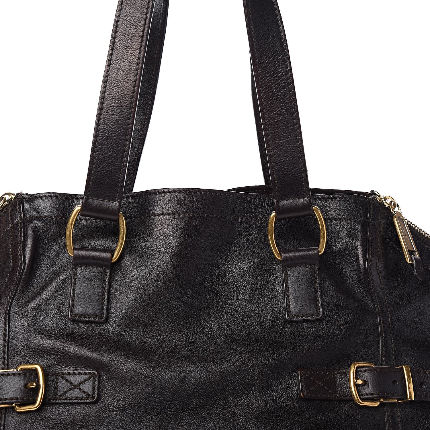 Saint Laurent Calfskin Medium Downtown Brown 12 of 12