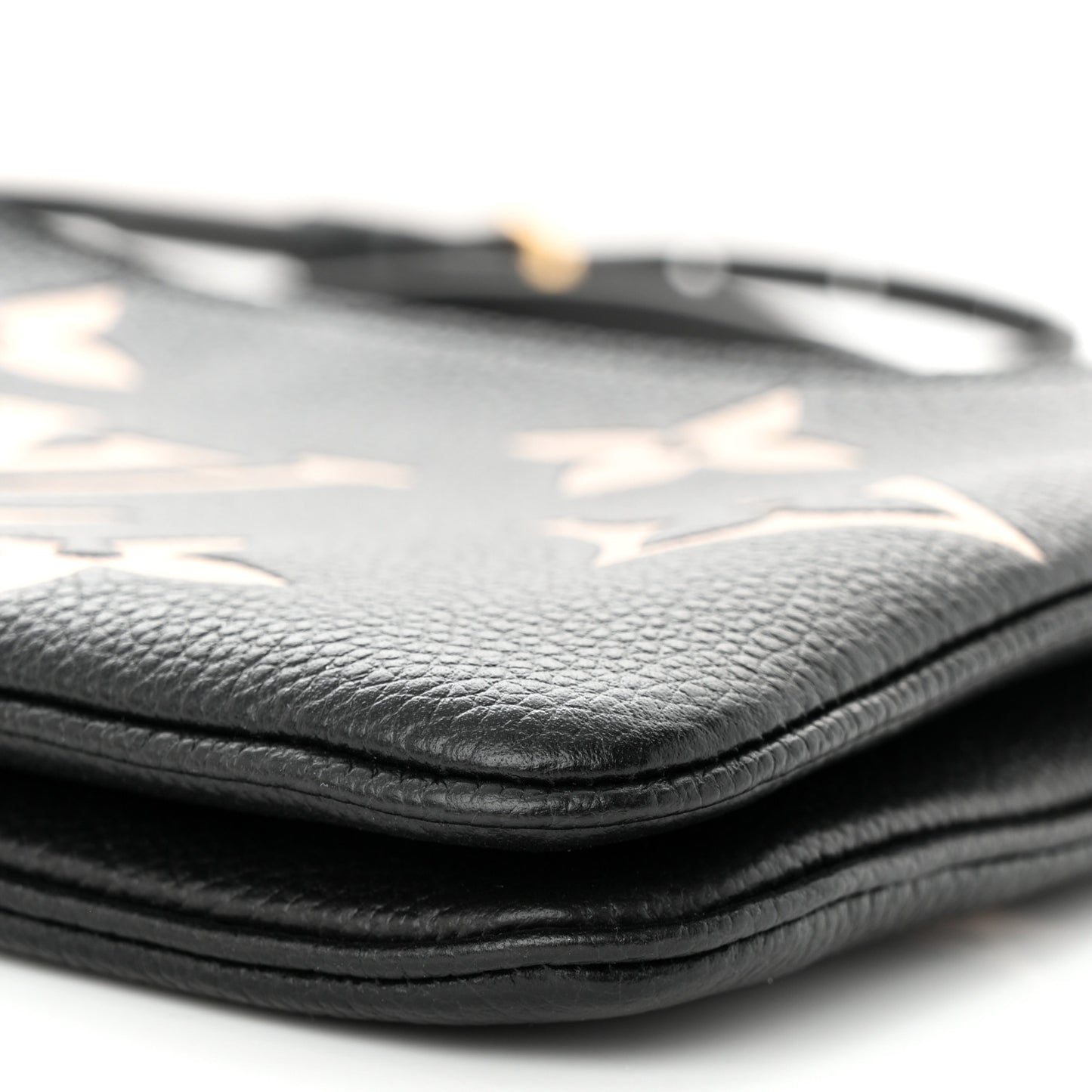 Empreinte Monogram Giant Double Zip Pochette Black Cream