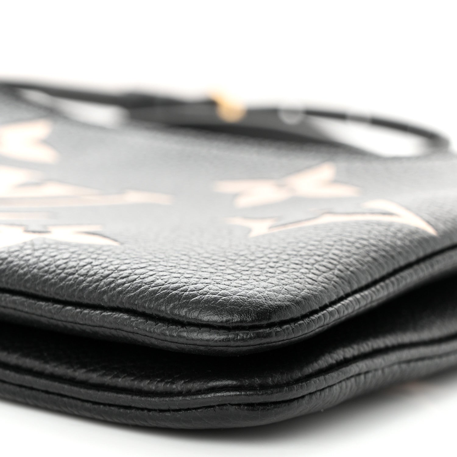 Louis Vuitton Empreinte Monogram Giant Double Zip Pochette Black Cream 10 of 11