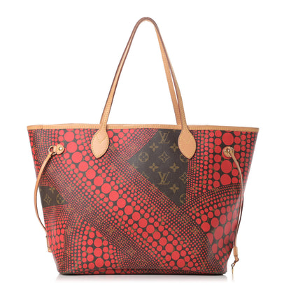 Louis Vuitton Monogram Kusama Waves Neverfull MM Red 1 of 17