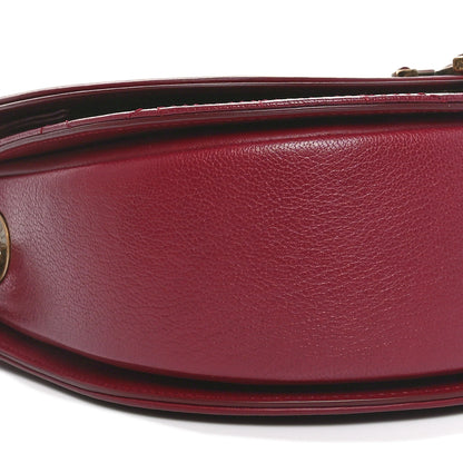 Chanel Shiny Calfskin Goatskin Quilted Medium Coco Curve Messenger Flap Burgundy 9 of 10