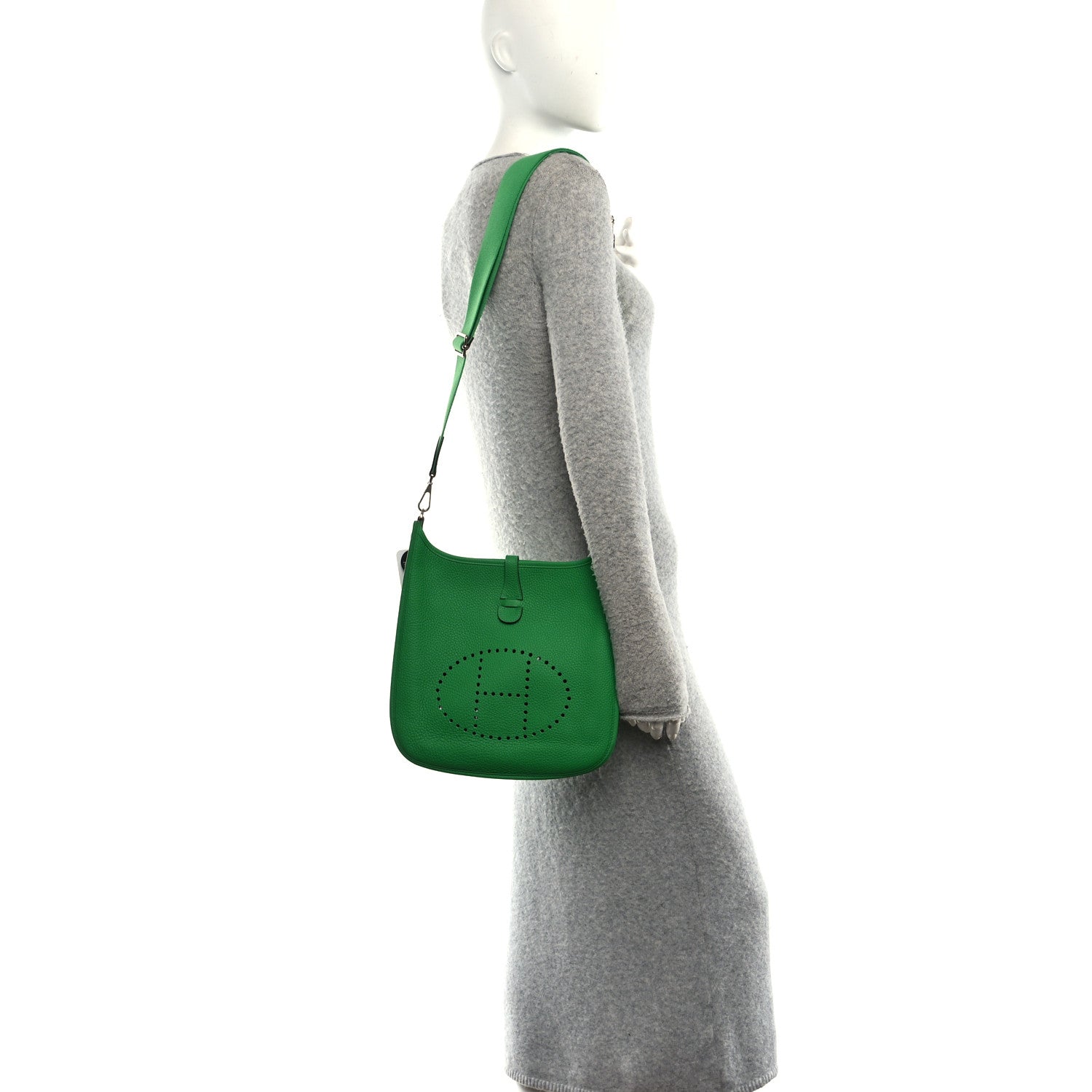 Hermes Taurillon Clemence Evelyne III GM Bambou 2 of 11