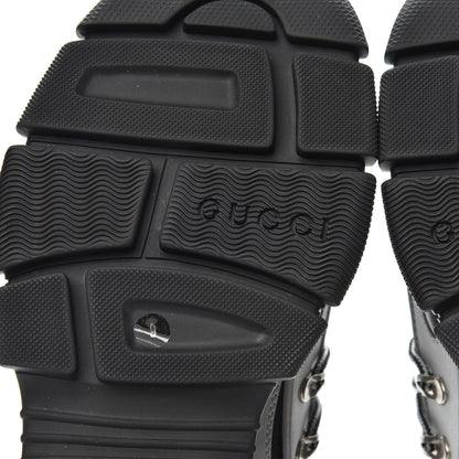 Gucci X SEGA Mesh Technical Canvas Calfskin Reflective Mens Flashtrek Sneakers 9 Silver Black 6 of 8