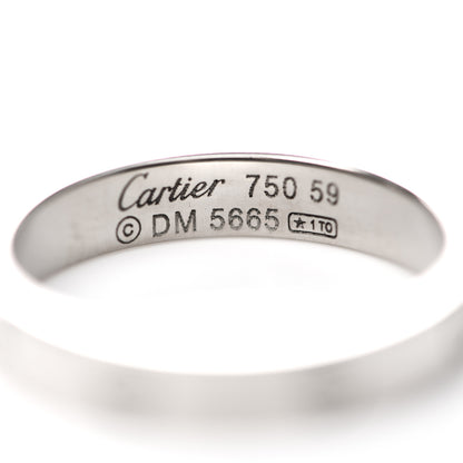 Cartier 18K White Gold 3.5mm LOVE Wedding Band Ring 59 8.75 4 of 4