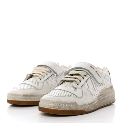 Saint Laurent Calfskin Perforated Womens SL24 Sneakers 36.5 White 3 of 9